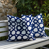 Famo 2 Sets Indoor/Outdoor Reversible Square Pillow