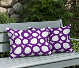 Famo 2 Sets Indoor/Outdoor Reversible Rectangular Pillow