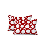 Famo 2 Sets Indoor/Outdoor Reversible Rectangular Pillow
