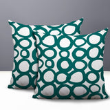 Famo 2 Sets Indoor/Outdoor Reversible Square Pillow