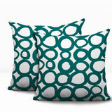 Famo 2 Sets Indoor/Outdoor Reversible Square Pillow