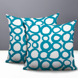 Famo 2 Sets Indoor/Outdoor Reversible Square Pillow