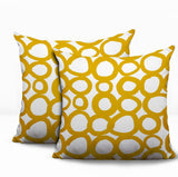 Famo 2 Sets Indoor/Outdoor Reversible Square Pillow