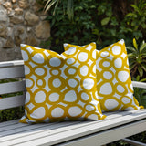 Famo 2 Sets Indoor/Outdoor Reversible Square Pillow