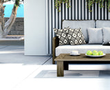 Faraji Geometric Reversible Indoor/Outdoor Square Pillow Cover