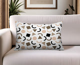 Fazzal Abstract Reversible Indoor/Outdoor Lumbar Pillow