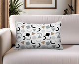 Fazzal Abstract Reversible Indoor/Outdoor Lumbar Pillow