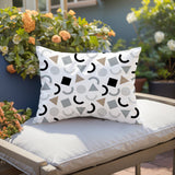 Fazzal Abstract Reversible Indoor/Outdoor Lumbar Pillow