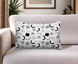 Fazzal Abstract Reversible Indoor/Outdoor Lumbar Pillow