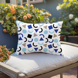 Fazzal Abstract Reversible Indoor/Outdoor Lumbar Pillow