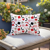 Fazzal Abstract Reversible Indoor/Outdoor Lumbar Pillow