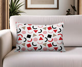 Fazzal Abstract Reversible Indoor/Outdoor Lumbar Pillow