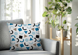 Fazzal Abstract Reversible Indoor/Outdoor Lumbar Pillow