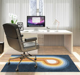 Feremo low pile chair mat in Blue