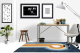Feremo low pile chair mat in Blue