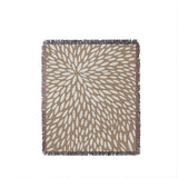 Addy Floral Cotton Throw Blanket in Beige, full view