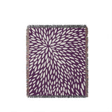 Addy Floral Cotton Throw Blanket in Purple, full view