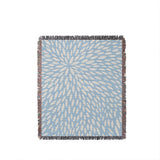 Addy Floral Cotton Throw Blanket in Sky, full view