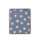 Akon Hand Woven Throw Blanket in Light Blue, full view