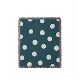Akon Hand Woven Throw Blanket in Teal, full view