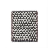 Asaba Abstract Cotton Throw Blanket in Gray, full view