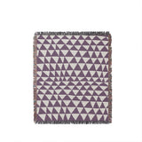Asaba Abstract Cotton Throw Blanket in Purple, full view