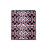 Flag Independence Day Cotton Throw Blanket, full view