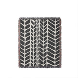Freda Hand Woven Throw Blanket in Gray, full view