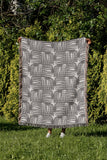 Hami Cotton Throw Blanket in Gray, outdoors