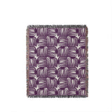 Hami Cotton Throw Blanket in Purple, full view
