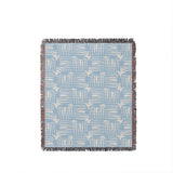 Hami Cotton Throw Blanket in Sky, full view