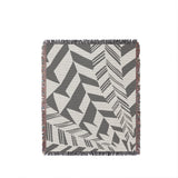Kafi Abstract Cotton Throw Blanket in Gray, full view