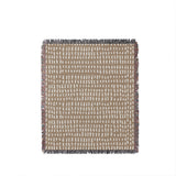 Kola Abstract Print Cotton Throw Blanket in Beige, full view