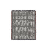 Kola Abstract Print Cotton Throw Blanket in Gray, full view