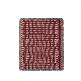 Kola Abstract Print Cotton Throw Blanket in Red, full view