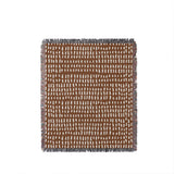 Kola Abstract Print Cotton Throw Blanket in Rust Brown, full view
