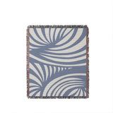 Konga Hand Woven Throw Blanket in Light Blue, full view
