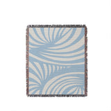 Konga Hand Woven Throw Blanket in Sky Blue, full view