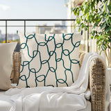 Fina Abstract Reversible Indoor/Outdoor Square Pillow