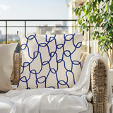 Fina Abstract Reversible Indoor/Outdoor Square Pillow