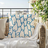 Fina Abstract Reversible Indoor/Outdoor Square Pillow