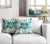 Fiona Floral Reversible Indoor/Outdoor Square Pillow