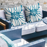 Fiona Floral Reversible Indoor/Outdoor Square Pillow