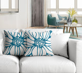 Fiona Floral Reversible Indoor/Outdoor Square Pillow