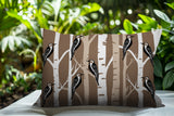 Fiore Bird Reversible Indoor/Outdoor Square Pillow