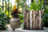 Fiore Bird Reversible Indoor/Outdoor Square Pillow
