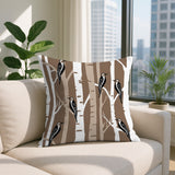 Fiore Bird Reversible Indoor/Outdoor Square Pillow