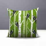 Fiore Bird Reversible Indoor/Outdoor Square Pillow