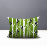 Fiore Bird Reversible Indoor/Outdoor Rectangle Pillow