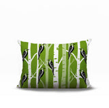 Fiore Bird Reversible Indoor/Outdoor Rectangle Pillow